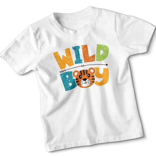 Maglietta wild boy tipografia - maglietta,